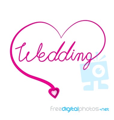 Wedding Original Custom Hand Lettering Stock Image