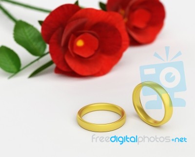 Wedding Rings Means Find Love And Adoration Stock Image