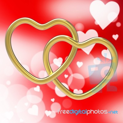 Wedding Rings Represents Valentine's Day And Eternity Stock Image