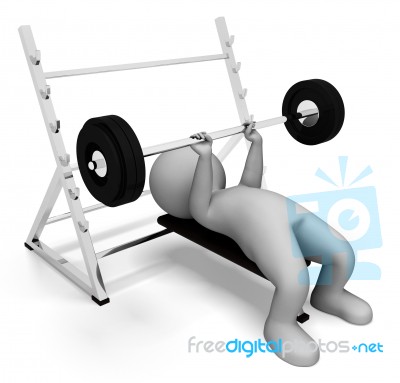 Weight Lifting Represents Physical Activity And Bodybuilding 3d Stock Image