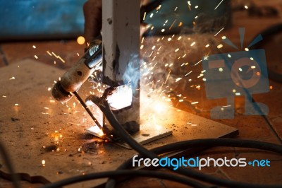 Welding Steel Stock Photo