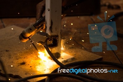Welding Steel Stock Photo