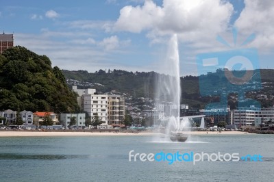 Wellington, New Zealand - February 11 : Waterfront In Wellington… Stock Photo