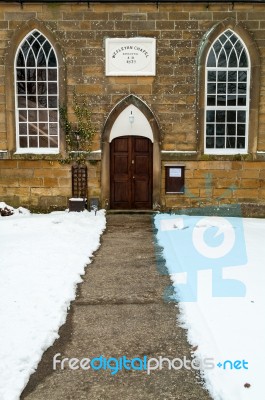 Wesleyen Chapel-lealholme-winter-north Yorkshire-england Stock Photo