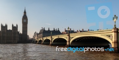 Westminster Bridge And Big Ben Stock Photo