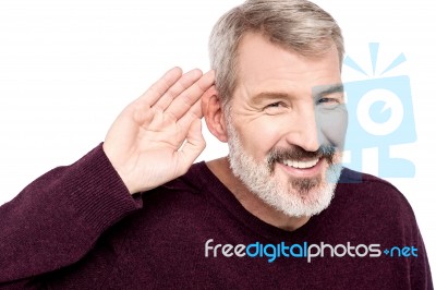 What You Said, Can't Hear You ! Stock Photo