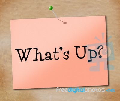 Whats Up Indicates Tight Spot And Hurdle Stock Image