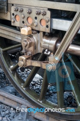 Wheel Of U Class Locomotive At Sheffield Park Station Stock Photo