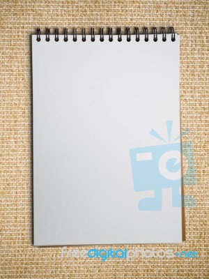 White Blank Note Book Vertical Stock Photo
