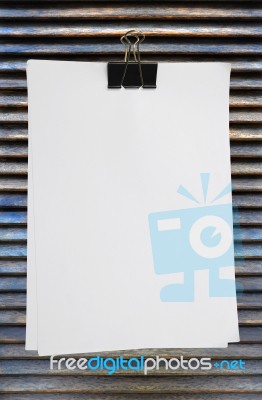 White Blank Note Paper Stock Photo