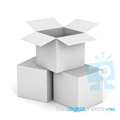 White Box Stock Image