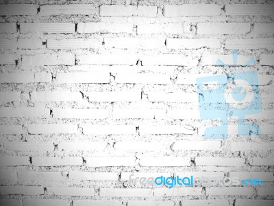 White Brick Wall Background Stock Photo