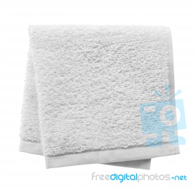 White Folded Towel Stock Photo