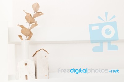 White Mini Iitems Of Home Decoration Stock Photo