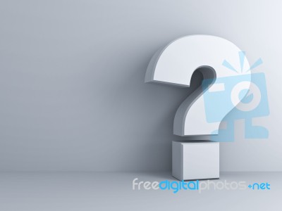 White Question Mark Concept Stock Image