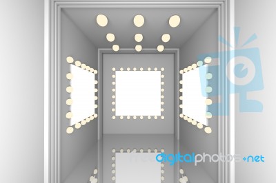 White Wall For Blank Frame Stock Image