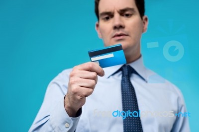 Why My Card Is Not Working ? Stock Photo