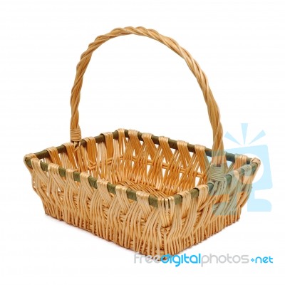 Wicker Basket Stock Photo