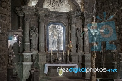 Wieliczka Salt Mine Near Krakow Stock Photo