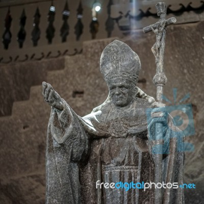 Wieliczka Salt Mine Near Krakow Stock Photo