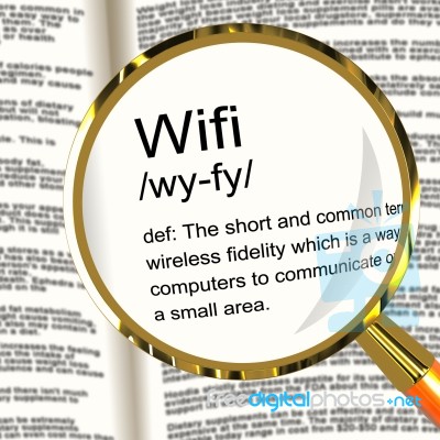 Wifi Definition Magnifier Stock Image