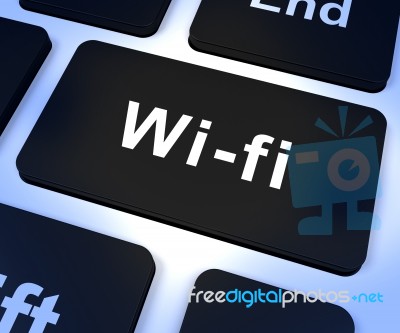 Wifi Internet Key For Hotspot Or Connection Stock Image