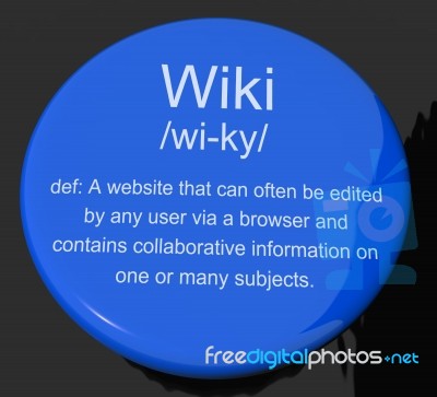 Wiki Definition Button Stock Image