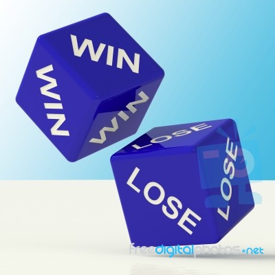Win And Lose Dice Stock Image