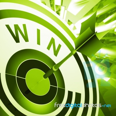 Win Target Means Successes And Victory Stock Image