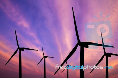 Wind Turbine Generator Stock Photo