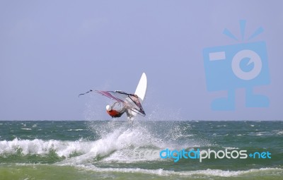 Windsurfing Stock Photo