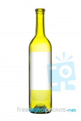 Wine Bottle Isolated On White Stock Photo