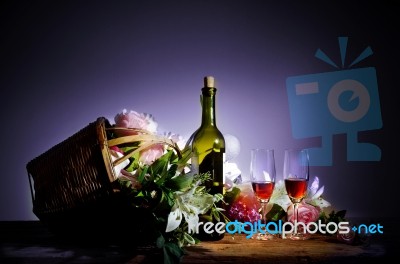 Wine  Drinking Stock Photo