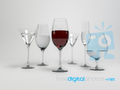 Wine In Glasses Stock Image