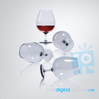 Wine In Glasses Stock Photo