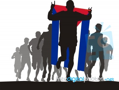 Winner Of The Flag Of Cuba Stock Image