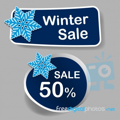 Winter Discount Tag -  Illustration Stock Image