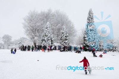 Winter Scene In East Grinstead Stock Photo