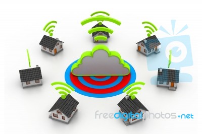Wireless Home Connection Stock Image