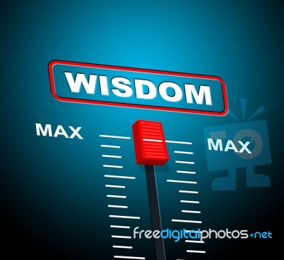Wisdom Max Means Upper Limit And Ability Stock Image