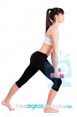 Woman Doing Exercise Stock Photo