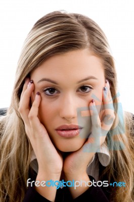 Woman In Bad Mood Stock Photo