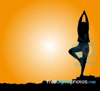 Woman Meditating Stock Image