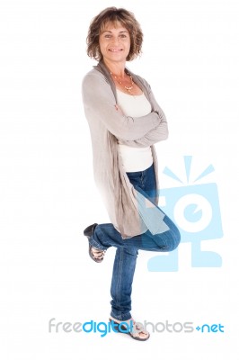 Woman Posing In Style Stock Photo