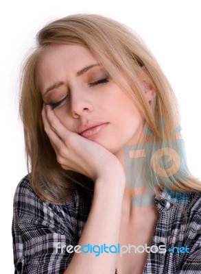 Woman With Toothache Stock Photo