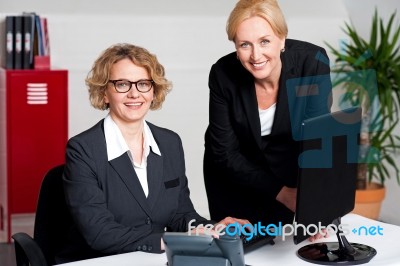 Women Working In Office Stock Photo