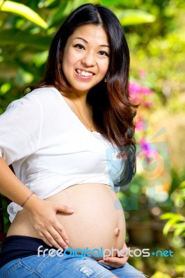 Wonderful Pregnant Woman Stock Photo