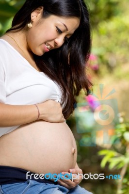 Wonderful Pregnant Woman Stock Photo