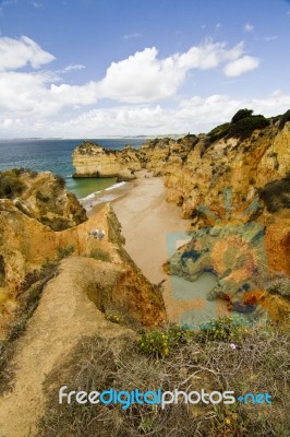 Wonderfull Portuguese Beach Stock Photo