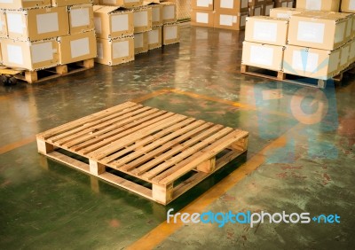 Wood Pallet Stock Photo